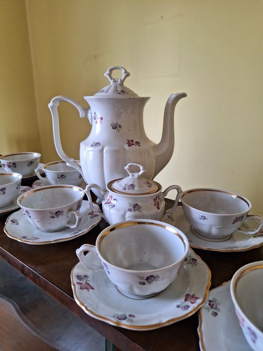 Serwis kawowy 10 osób PRL Wałbrzych