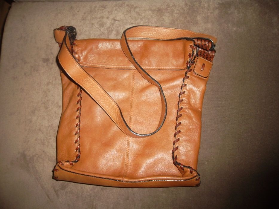 Torebka skórzana z PRL-U