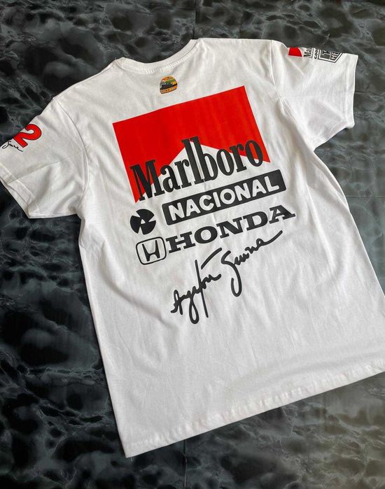 t-shirt ayrton senna marlboro classic