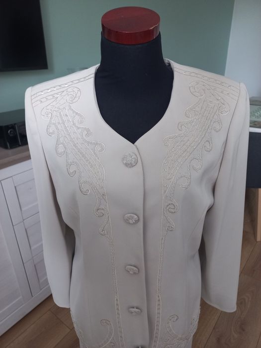 Kostium żakiet spódnica USA 12 42 cudny garsonka