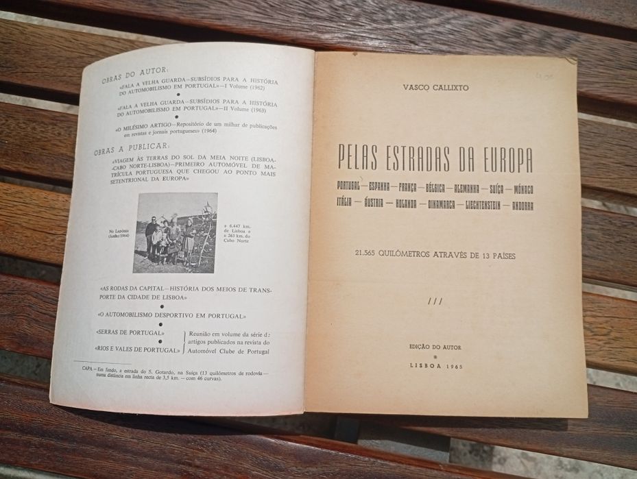 livro "Pelas Estradas da Europa"