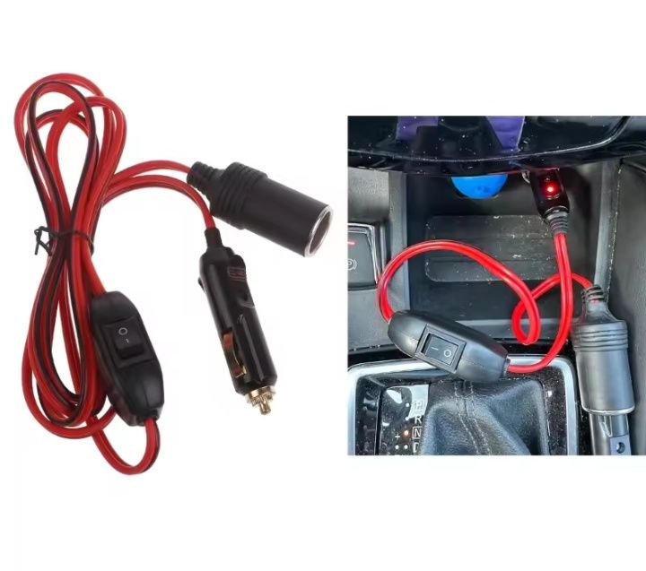 Przewód przedłużenia zapalniczki ok 4 m.