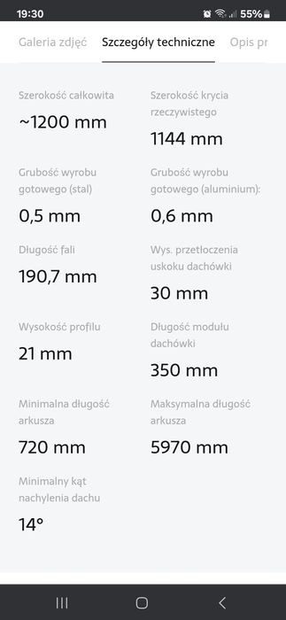 Blachodachówka blachotrapez modułowa GERMAN 3
