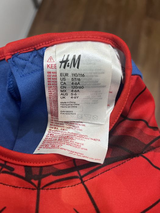 Strój Spiderman 110/116 H&M