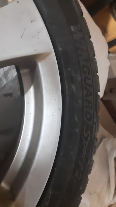 Jantes 17" com pneus inverno usados 225 45 R17