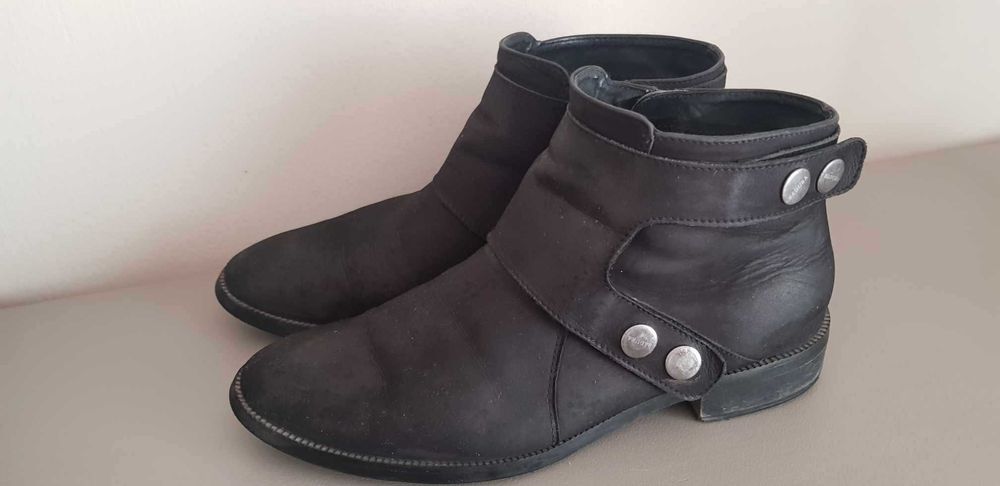 Badura botki sztyblety rozm.40 skóra naturalna