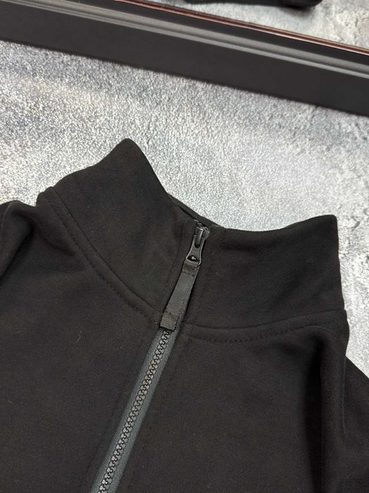Зіп‑світшот Stone Island чорний 1/3‑зіп кофта світшот стон айленд унісекс чоловічий жіночий преміум 1/4 світшот стильний стоник стрітстайл