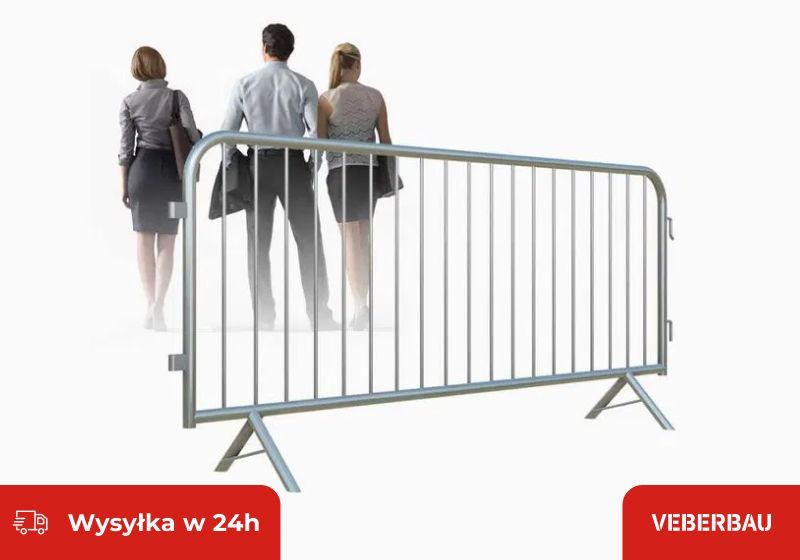 Bariera imprezowa koncertowa eventowa ochronna, płotek ogrodzenie 2,5m