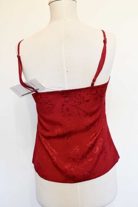 Wólczanka top burgundowy bordowy Mist S XS wiskoza