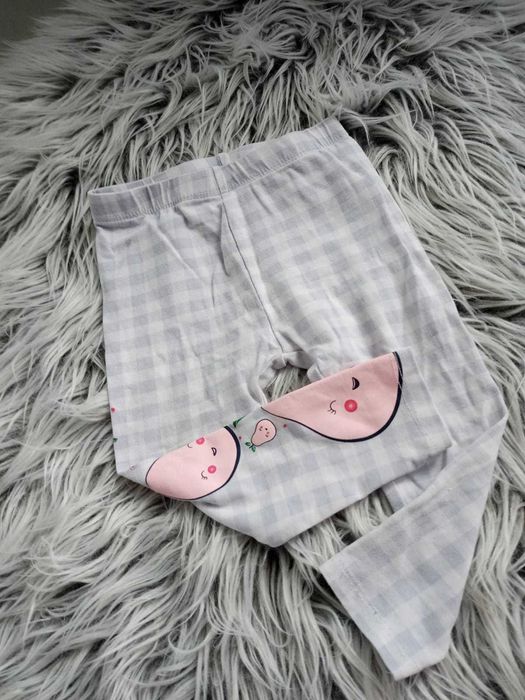 Legginsy dla dziewczynki w kratkę r.80