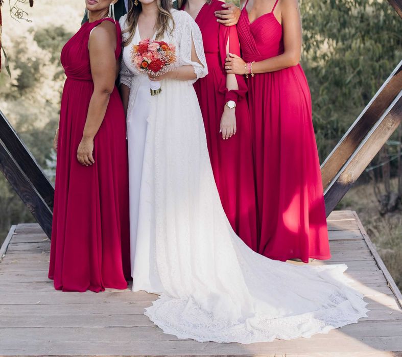 Vestido de noiva 2 em 1 - Vestido + capa