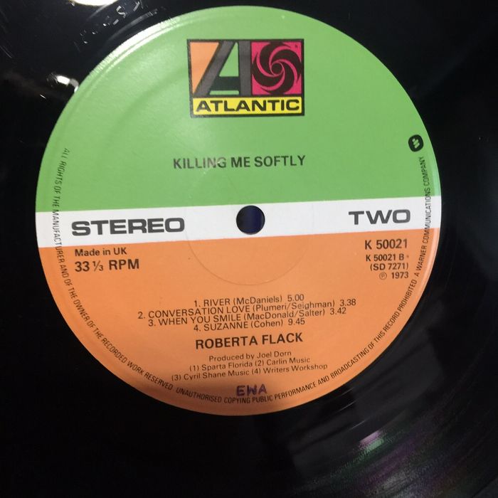 Vinil: Roberta Flack - Killing me Softly - 1973 Atlantic