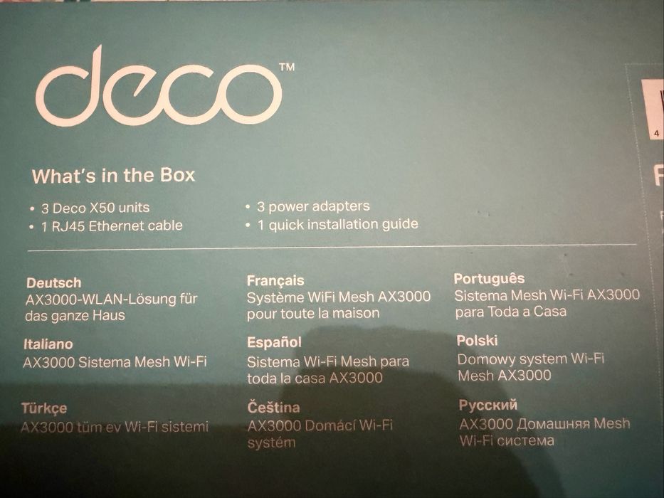 TP-Link Deco X50-5G + Deco X50 3-Pack | Wi-Fi 6 Mesh AX3000 | Router 5G