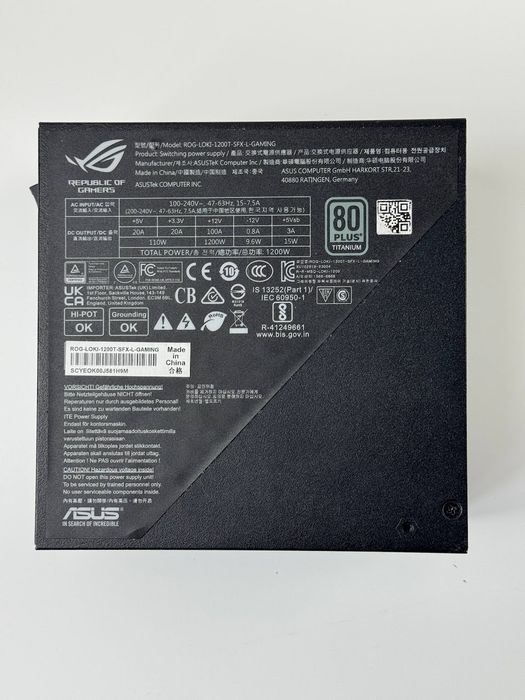Zasilacz ASUS ROG Loki SFX-L 1200W, 80 PLUS Titanium