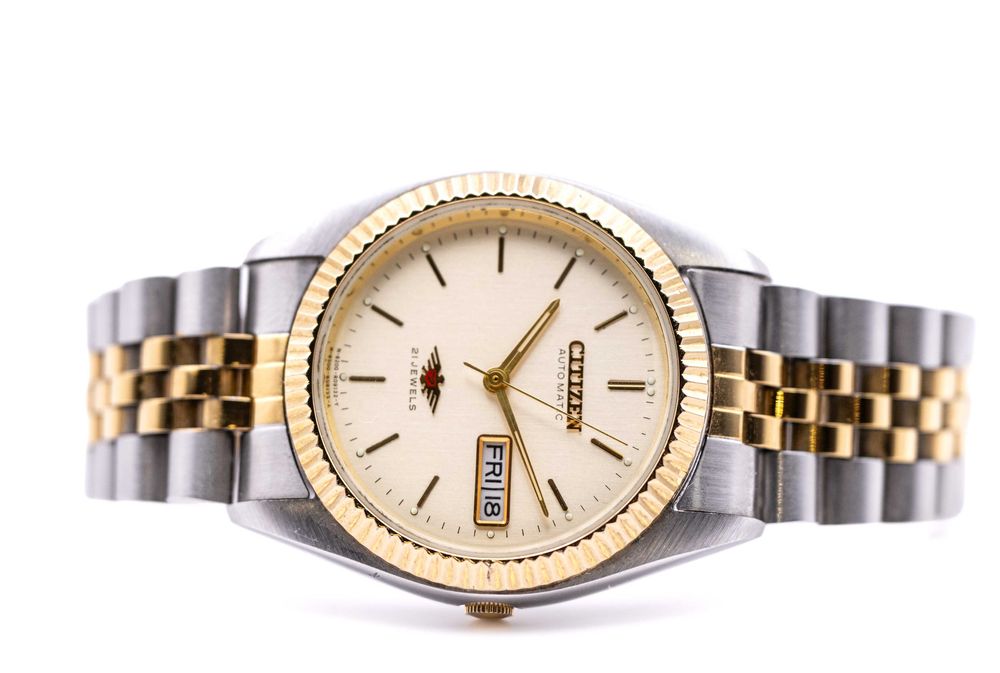 Zegarek Męski Citizen Automatic Eagle 7 Bicolor 21 Jewels Vintage igła super stan!