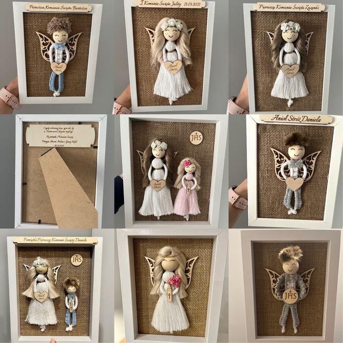 Aniołek w ramce prezent pamiątka