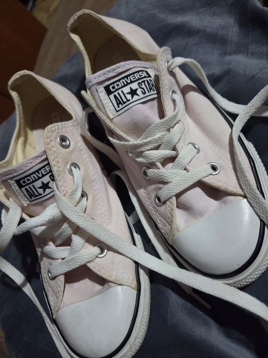 Converse pudrowy róż, raz ubrane, rozmiar 38
