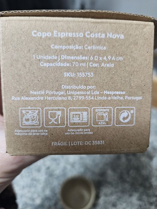 Chávena nespresso costa nova