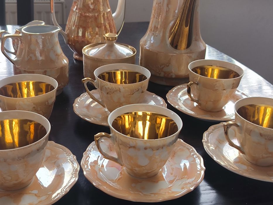 Zestaw kawowy Wałbrzych Chodzież Bogucice Roman filiżanki kawy mleko