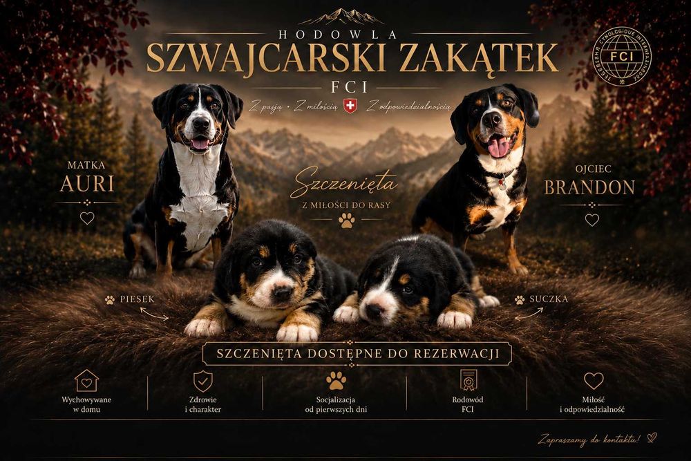 Entlebucher Sennenchund FCI - Piesek