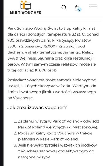 Voucher do Parku Suntago