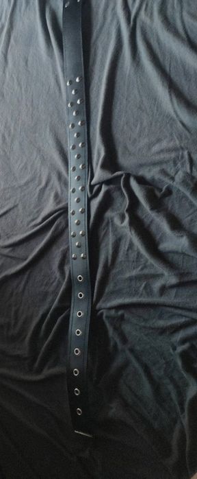 Skórzany Pasek z ćwiekami 3 rzędowy