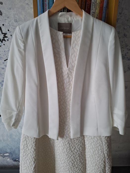 Komplet sukienka Emoi r. 42  i marynarka Orsay r.40