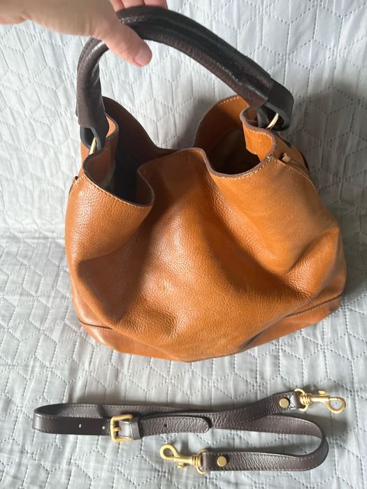 Massimo Dutti, skórzana torebka, Nowa