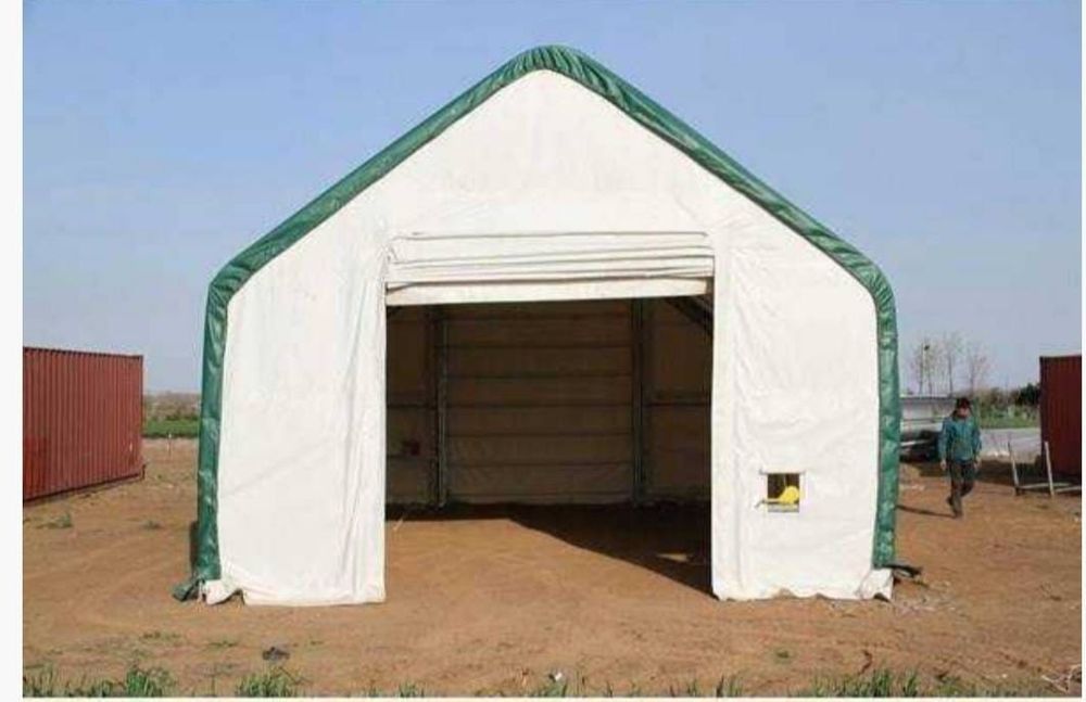 NAMIOT MAGAZYNOWY Shelter 9,75 x 6,10 x 4,8m z system podwójnej kratownicy NOWY