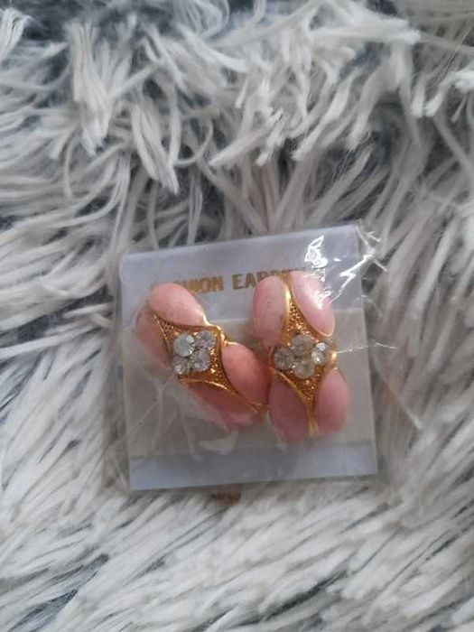 Kolczyki jasny róż Fashion earrings