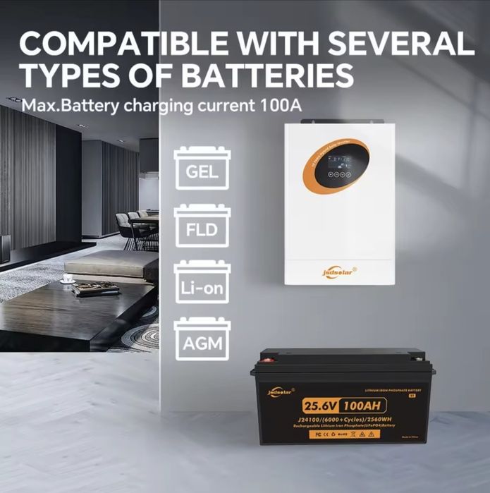 JSDSOLAR, Easun 4кВт, 24в гибридный инвертор.