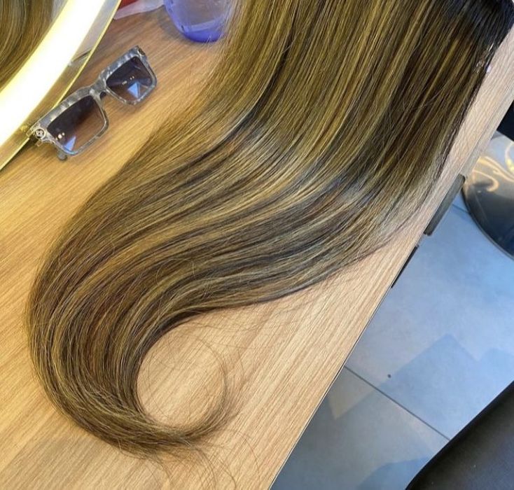 Extensao loira para cabelo humano