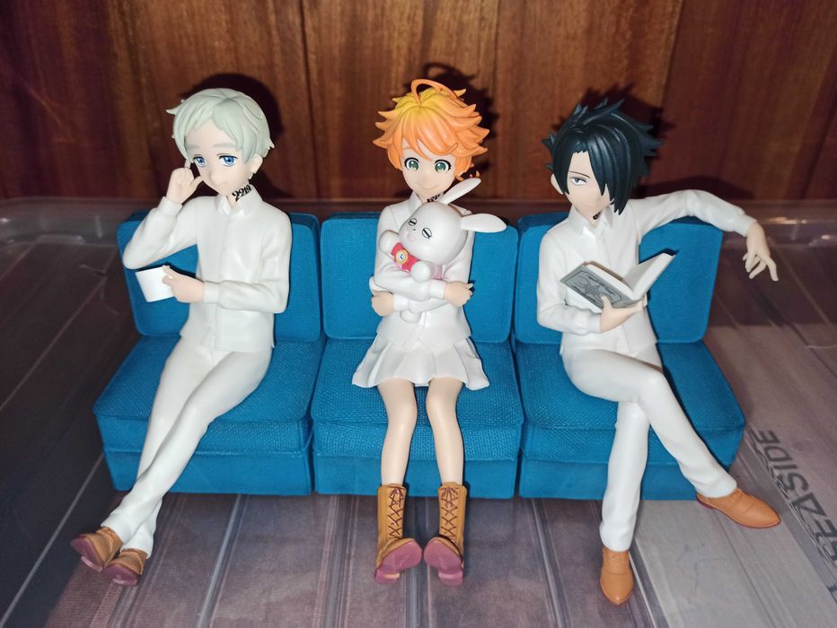 The Promised Neverland - Figuras Emma, Norman e Ray