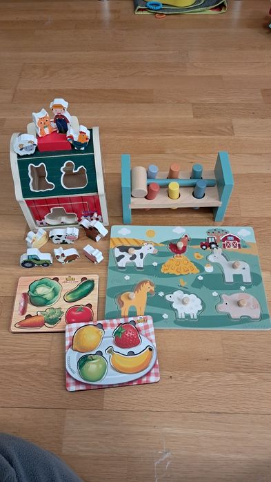 Дерев'яні розвиваючі іграшки, дерев'яні сортери