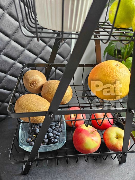 Stojak z koszykami na owoce warzywa do kuchni akcesoria 3 poziomy