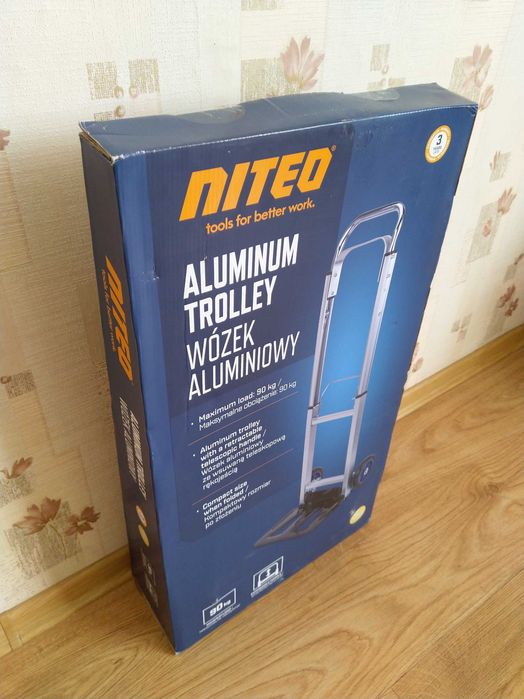 NAJTANIEJ Wózek Aluminiowy Składany Transportowy Max 90kg