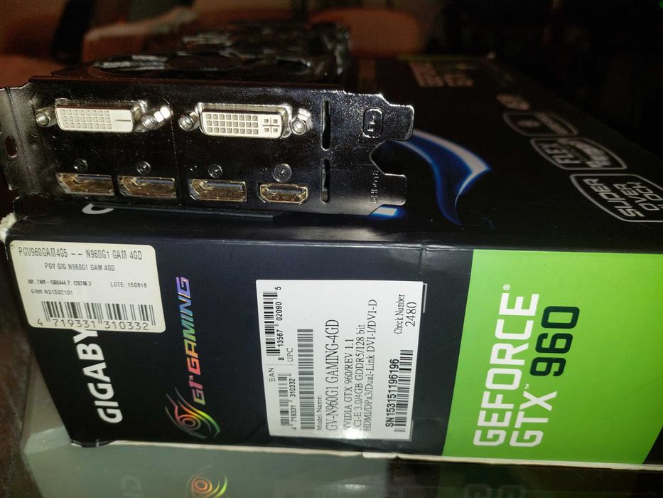 Gigabyte NVidia GeForce GTX 960 4GB - placa gráfica PCI-E64586204182913122
