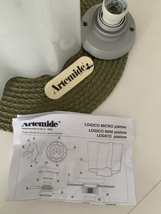 Designerska lampa sufitowa Artemide Logico Mini made in Italy plafon