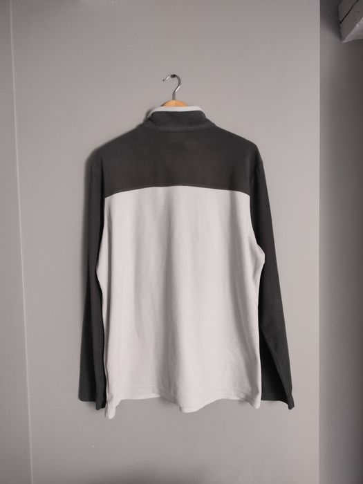 Biało Szary Polar Bluza Half Zip Columbia XL