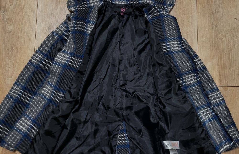 Płaszczyk w modną  kratkę 40% #wełna #jesien #zima  YD 9-10 lat 140
