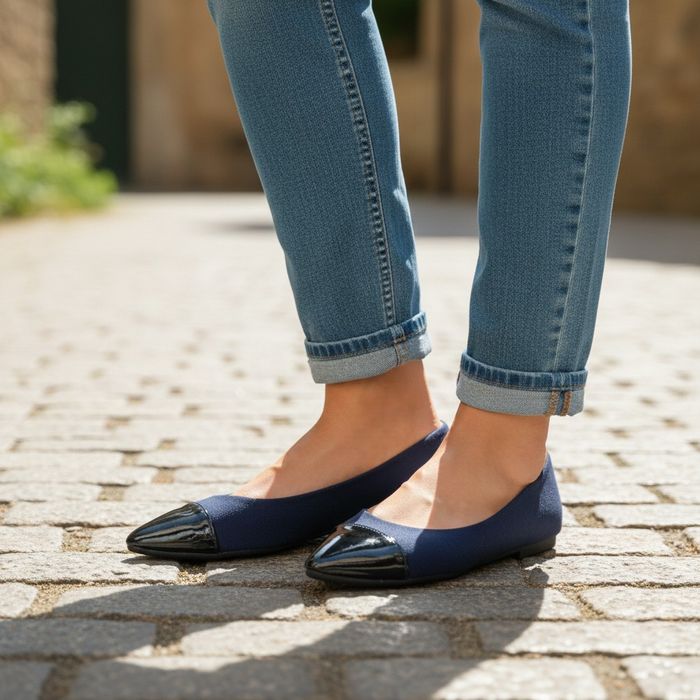 Baleriny damskie lakierowany nosek mokasyny 6400 rozm. 36