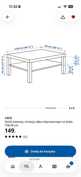 Stolik kawowy Ikea