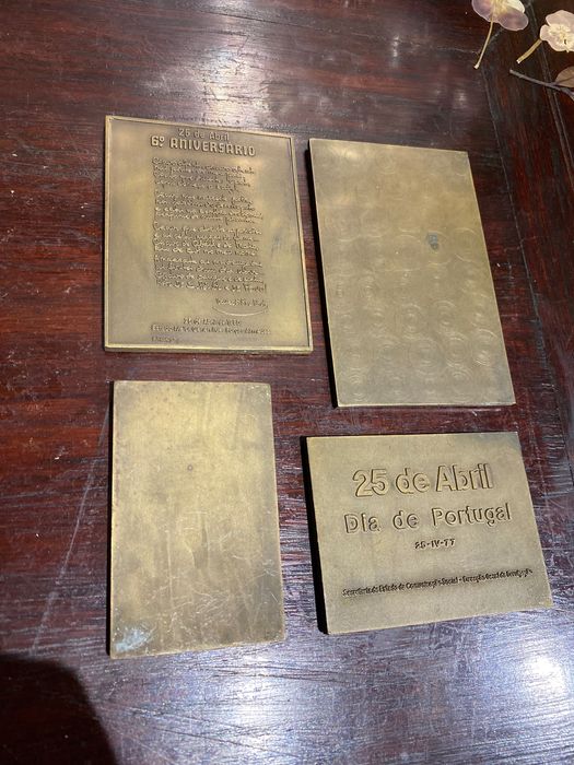 Medalhas Bronze 25 Infantaria Militares abril