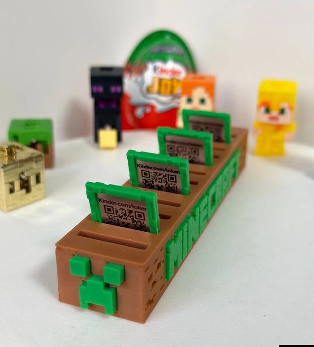 Стенд / Підставка / Поличка для Карточок Фігурок Kinder Minecraft з Майнкрафт