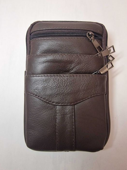 Skórzana torebka męska z grawerem. Prezent Na Każdą Okazję