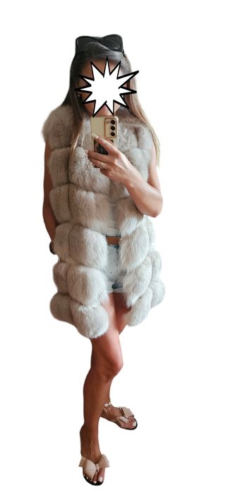 Kamizelka Beż Lis Naturalny