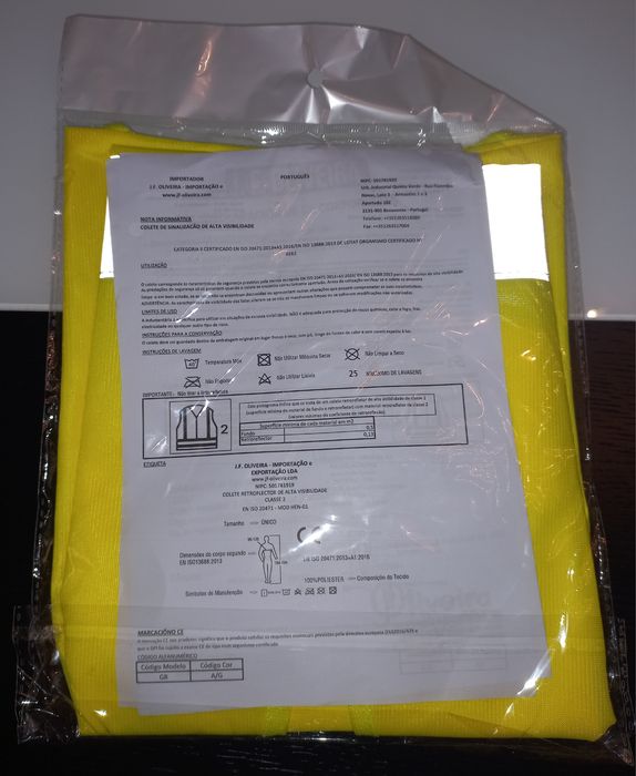 Colete de sinalização