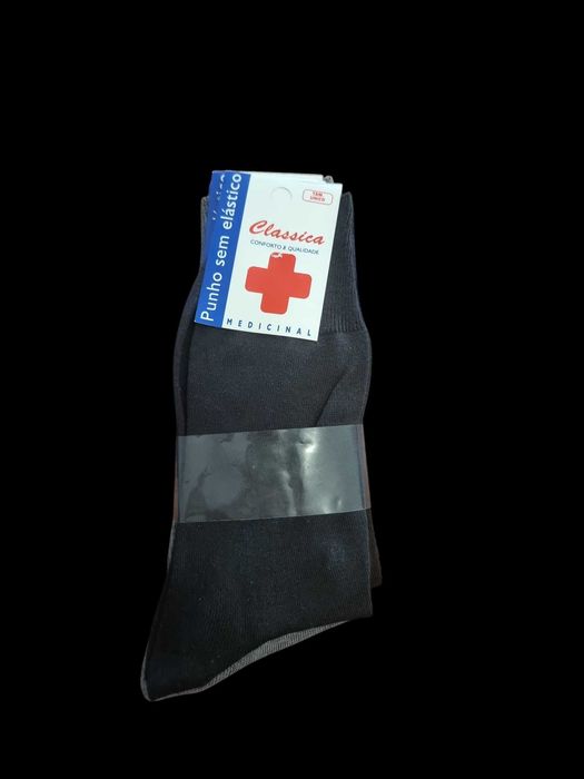 Pack 4 pares meias medicinais 100% algodão – novas
