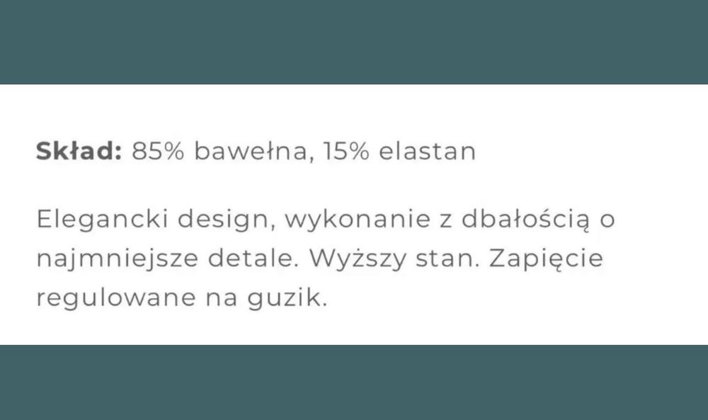 Spodnie eleganckie beżowe Roz.M/L NOWE