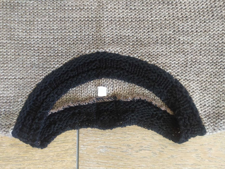 Brązowa sweterkowa sukienka XL